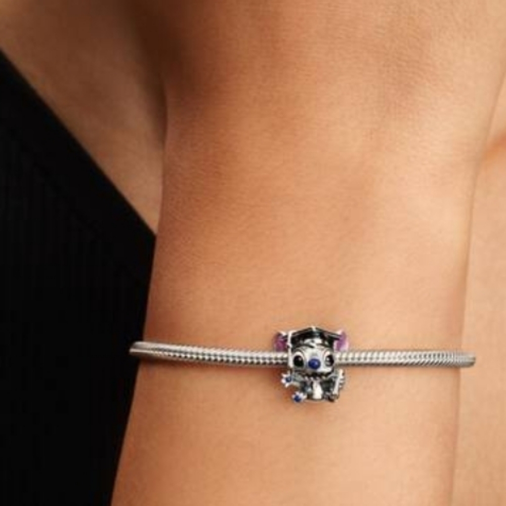 Pandora Disney Stitch Graduation  Charm - Picture 2 of 10